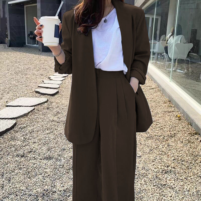 Women's Wide-leg Pants Suit